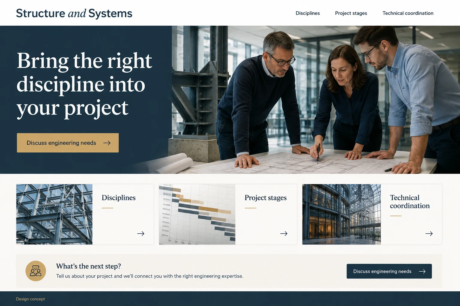 Engineering Consultancies illustrative website concept