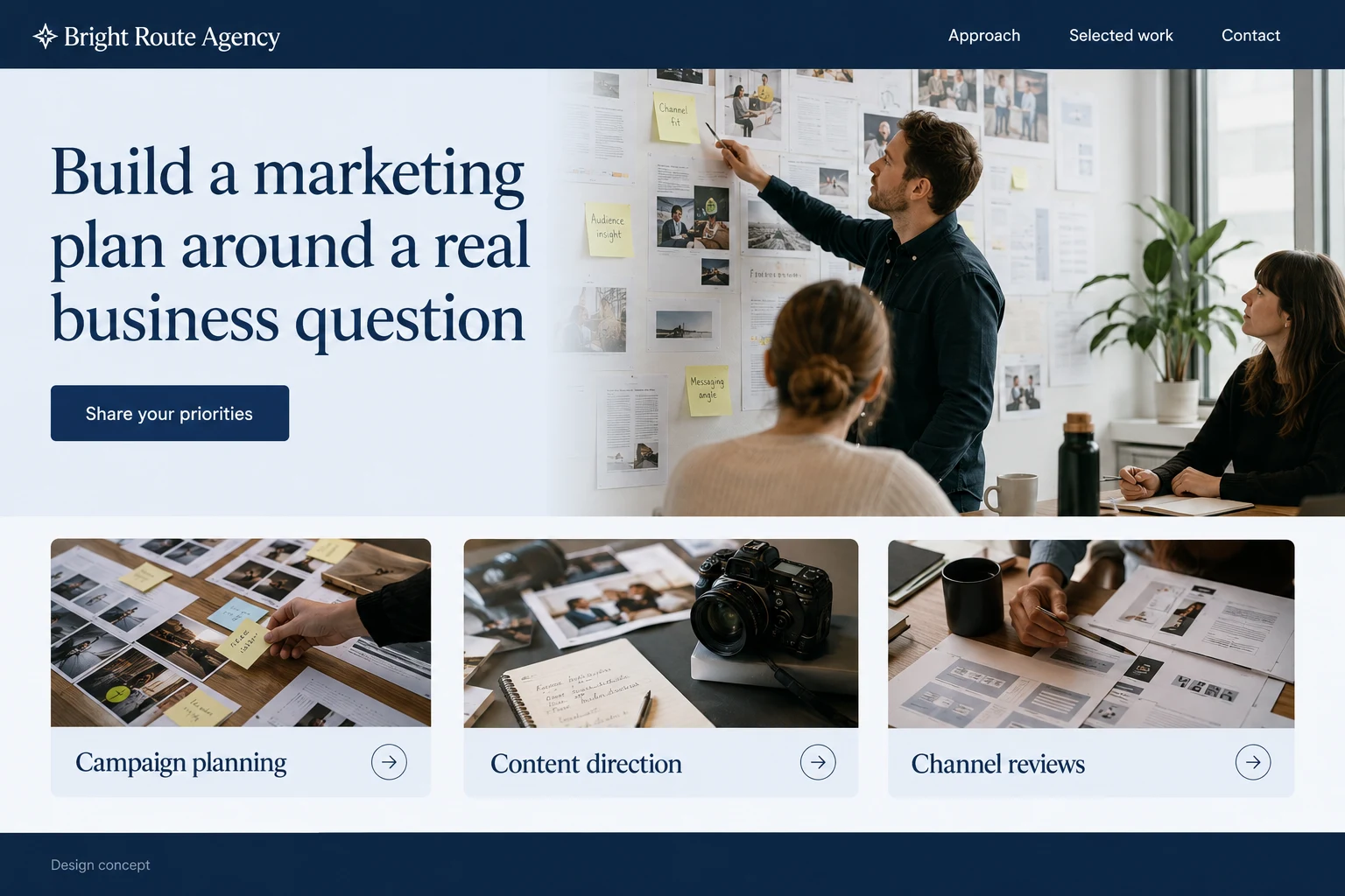 Marketing Agency illustrative website concept