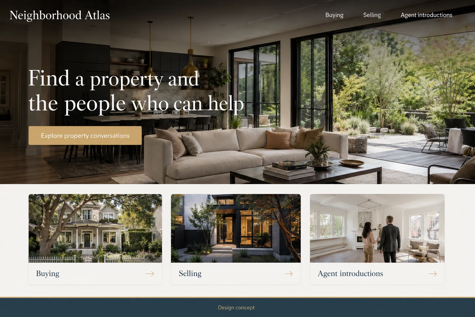 Real Estate Brokerages illustrative website concept